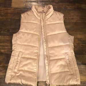 Talbots gold puffer vest!